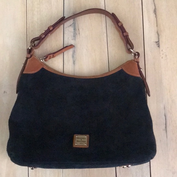 Dooney & Bourke Large Hobo Leather Classic Navy - Picture 1 of 6